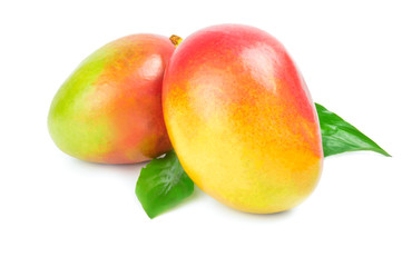 Red mango isolated on a white background cutout