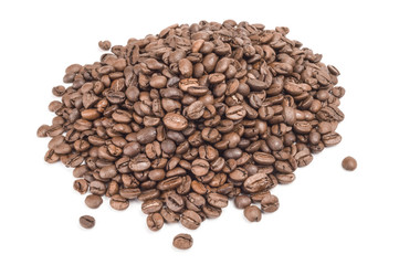 Roast coffee isolated on a white background cutout