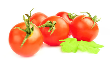 Tomato cherry isolated on a white cutout