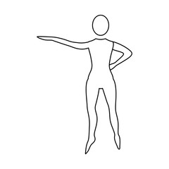 silhouette woman stand up, vector illustration design