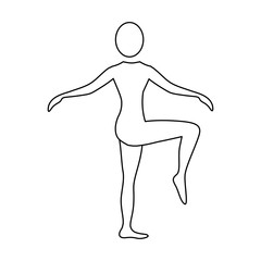 silhouette woman training her body, vector illustration design