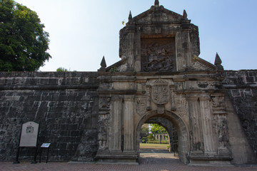 Fototapeta premium Gate of the main entrance Fort Santiago Intramuros Manila, Philippines