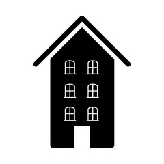 contour hotel house image, vector illustration design