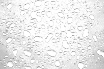 abstract water drops on a white background