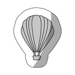 contour fly balloon transport, vector illustration design