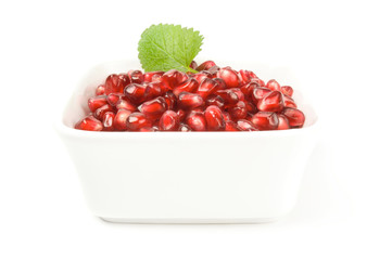 Pomegranate fruit isolated on a white background cutout