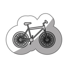 contour bicycle transportation image, vector illustration design