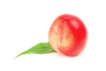 Juicy ripe peaches isolated on a white background cutout