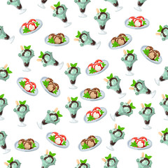 ice cream in a glass