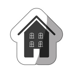 Fototapeta premium gray beautiful house icon, vector illustration design