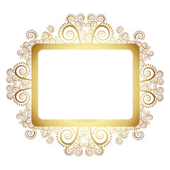 emblem with ornamental decoration design, vector illustration image