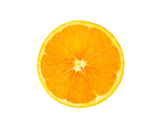 Orange on white background
