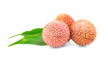 Litchi isolated on a white background cutout