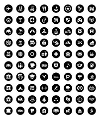 80 company icons Black