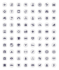 80 company icons Gray