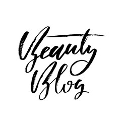 Vector illustration handwritten calligraphy poster. Beauty blog lettering for of social media content. Vector illustration.