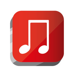 3d button musical sign icon, vector illustration design