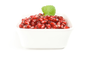 Pomegranate fruit isolated on a white background cutout