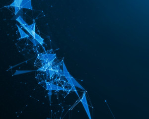 Background with abstract color particles.