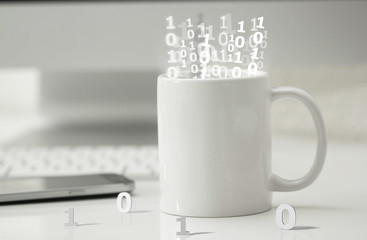 tazza, comunicazione, internet