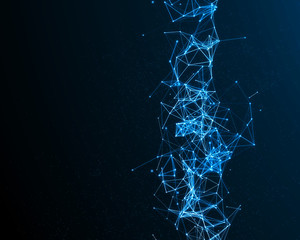 Background with abstract color particles.