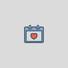 calendar icon flat design