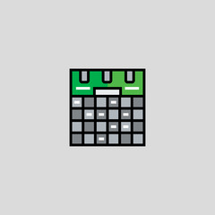 calendar icon flat design