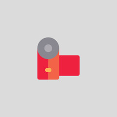 video camera icon flat design