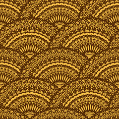 Vector seamless pattern with ornamental circles