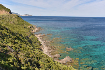 Corsican shore of the Balagne region