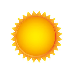 colorful silhouette with sun close up vector illustration