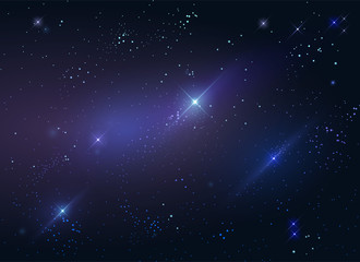 Obraz premium Dark starry sky space background
