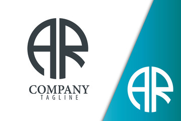 Initial Letter AR With Linked Circle Logo