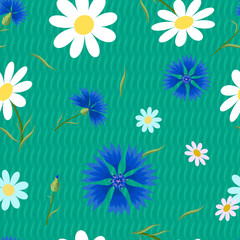 abstract flowers Cornflowers-01