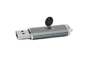 Flash drive with built-in lock