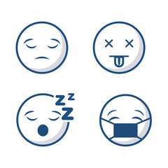 emoticons faces icon over white background. vector illustration
