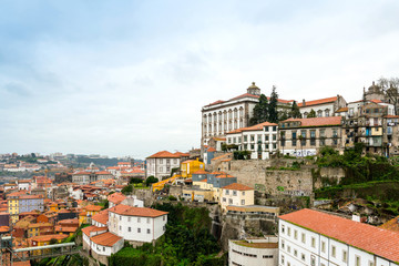 Naklejka na ściany i meble Street view of old town Porto, Portugal, Europe