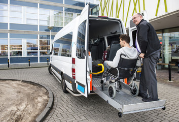 Wheelchair taxi pick up