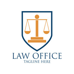 law firm logo with text space for your slogan / tagline, vector illustration