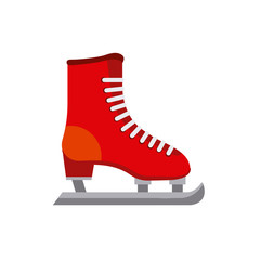 ice skates icon over white background. colorful design. vector illustration