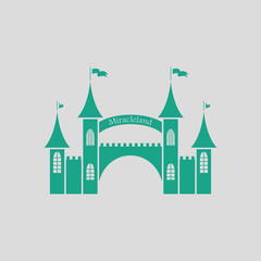 Fototapeta premium Amusement park entrance icon