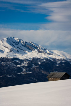 hut in the mountains