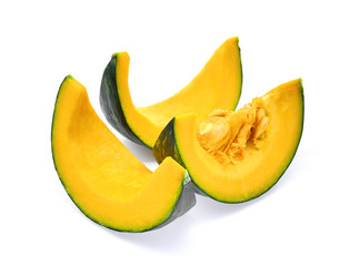 pumpkin slice and coubes isolated on white background