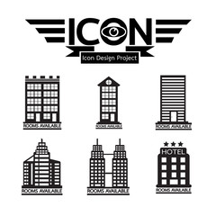 Obraz premium Hotel Rooms Available icon