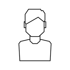 Man faceless profile vector illustration graphic design