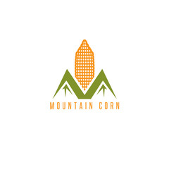 corn with abstract mountains vector design template © UVAconcept