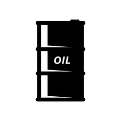 Oil barrel vector icon, isolated object on white background