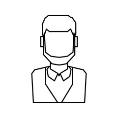 People faceless shapes and business isometric icons