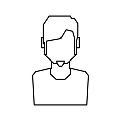 Man faceless profile vector illustration graphic design