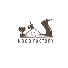 jointer simple vector design template of wood factory